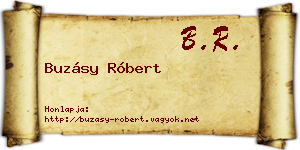 Buzásy Róbert névjegykártya