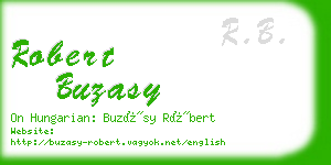 robert buzasy business card